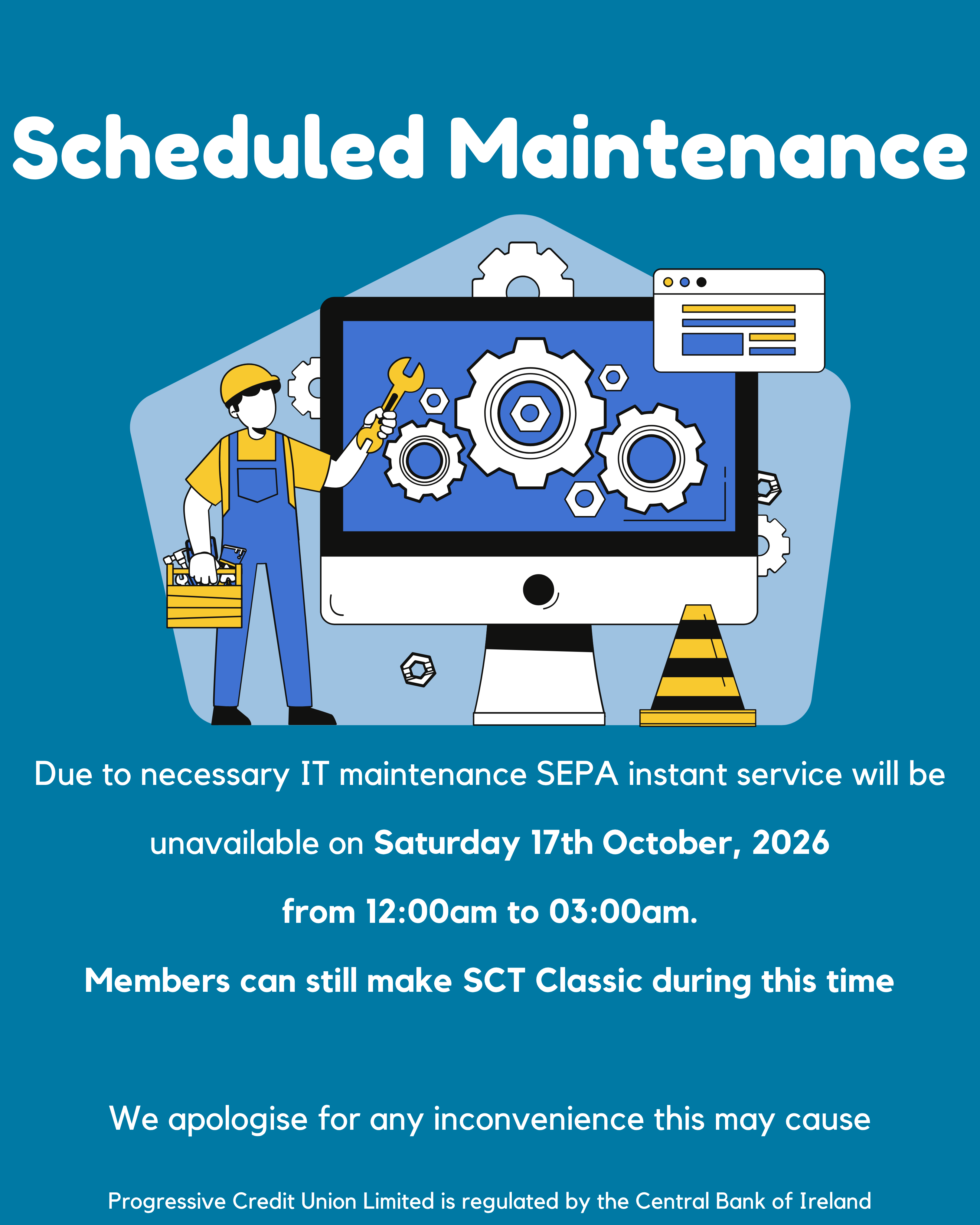 SEPA Instant Service Maintenance – Saturday, 17th October 2026
