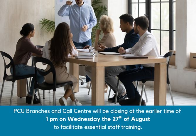Staff Trining - 1 pm on Wednesday the 27th of August