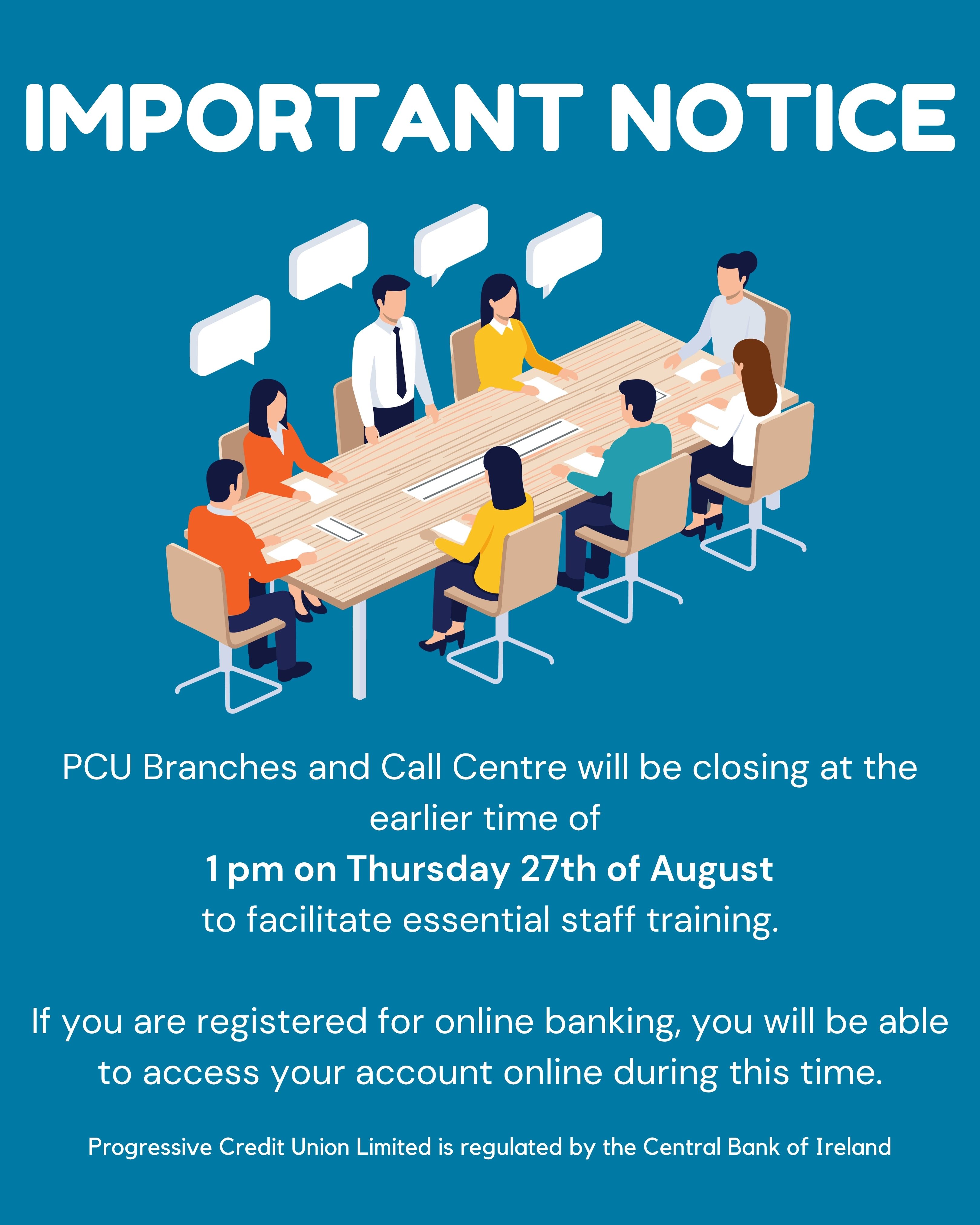 Early Closure 27th August